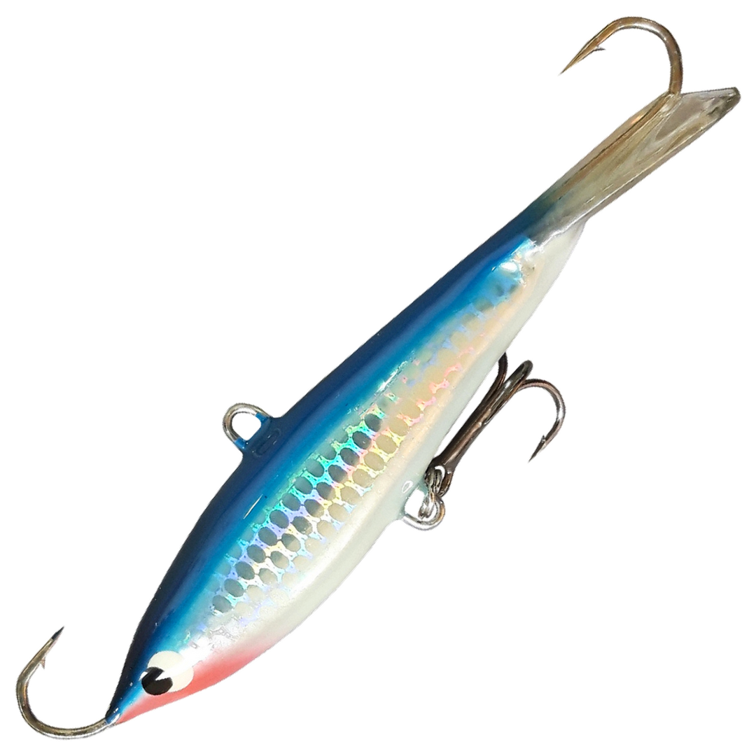 Kaweri 80 Kevennetty Tasapaino 86mm 16g, väri M4: sininen selkä, hopeinen suomukuvioitu kylki