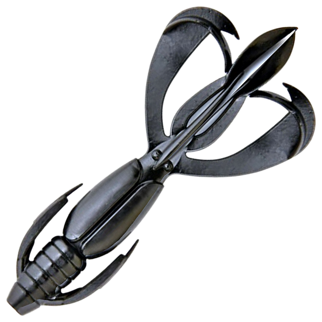 Keitech Crazy Flapper Jigi 2.4", väri Black: musta runko