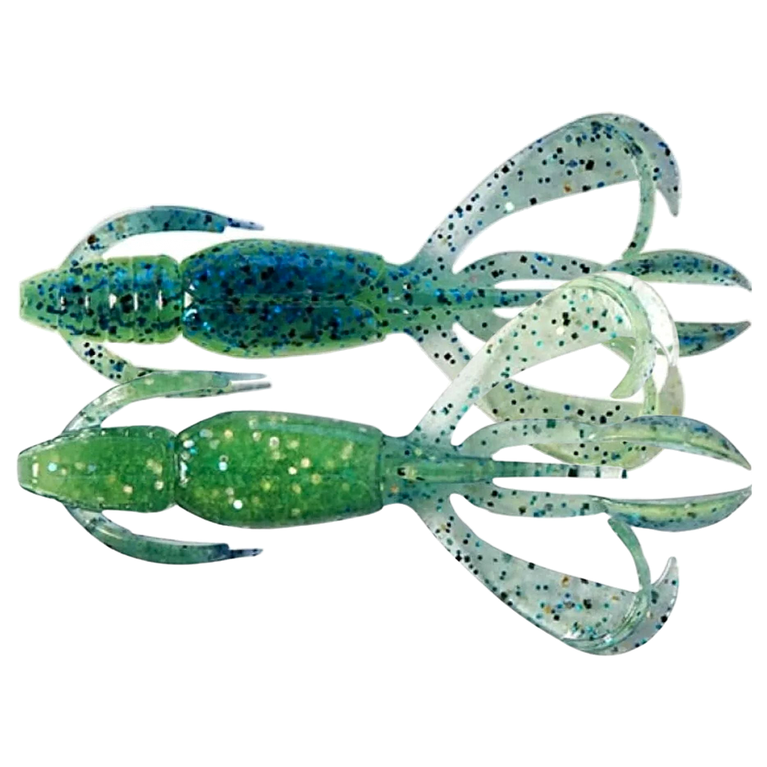 Keitech Crazy Flapper Jigi 2.4" Blue X Chart ylä- ja alapuolelta