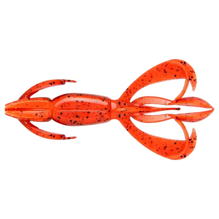 Keitech Crazy Flapper Jigi 2.4" Delta Craw alapuolelta, pää vasemmalla