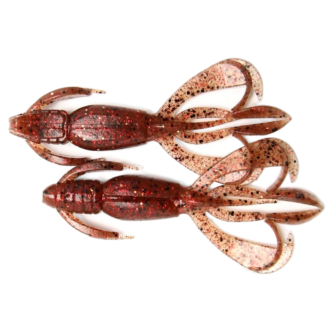 Keitech Crazy Flapper Jigi 2.4" EBIMISO Red Copper ylä- ja alapuolelta