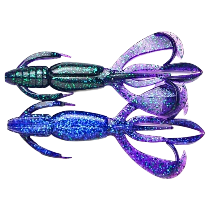 Keitech Crazy Flapper Jigi 2.4" Electric June Bug ylä- ja alapuolelta