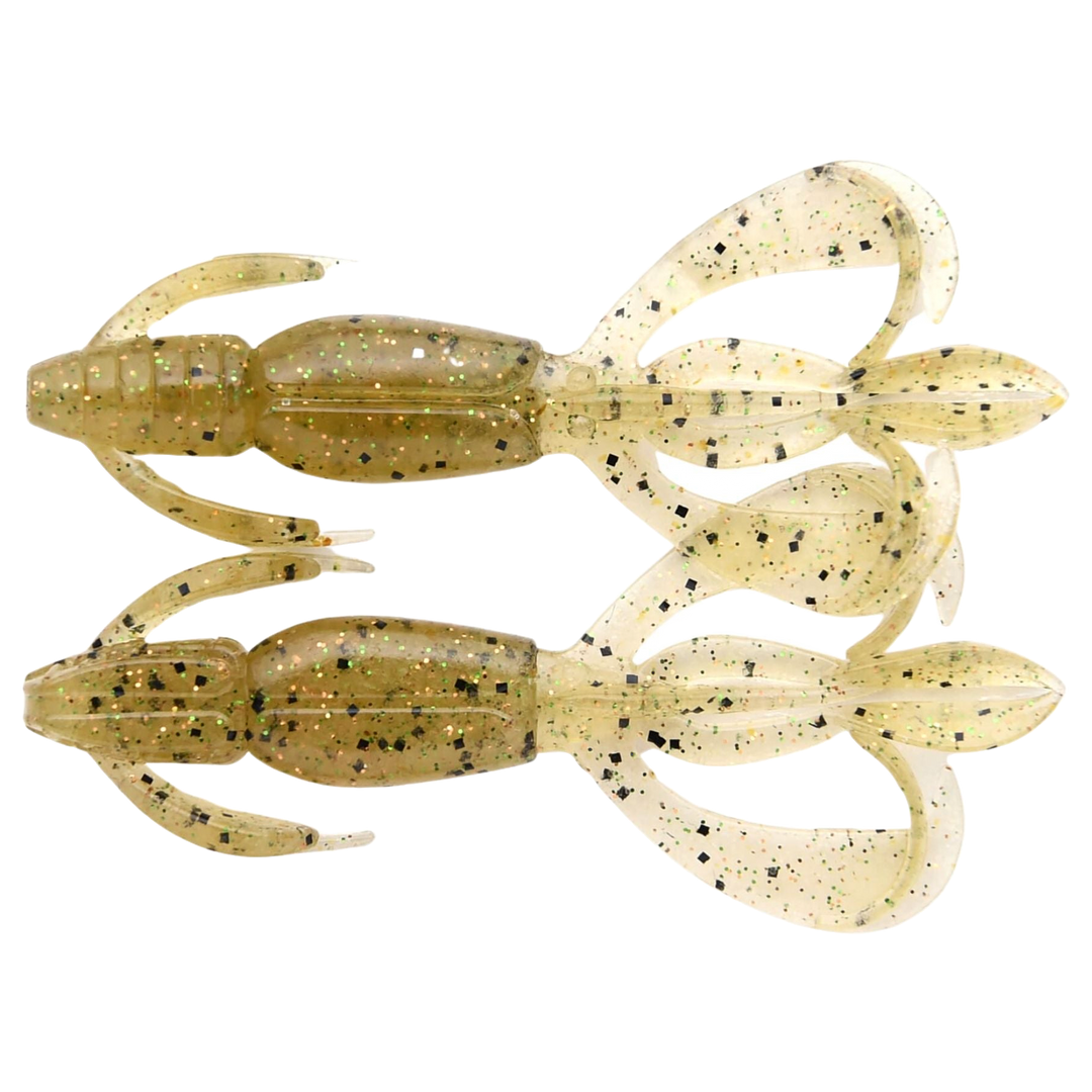 Keitech Crazy Flapper Jigi 2.4" Ginger Shrimp ylä- ja alapuolelta