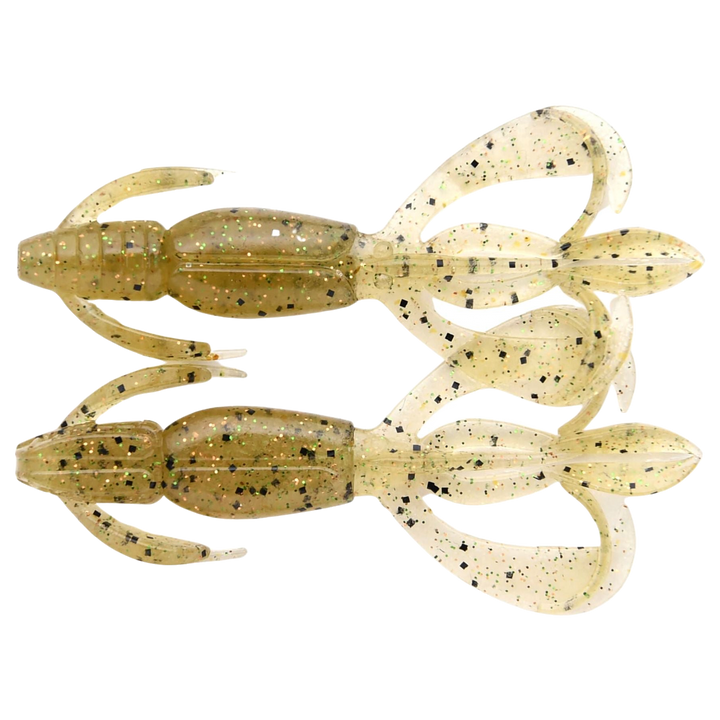 Keitech Crazy Flapper Jigi 2.4" Ginger Shrimp ylä- ja alapuolelta