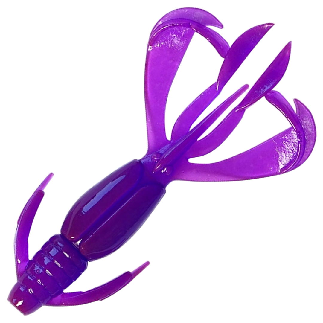 Keitech Crazy Flapper Jigi 2.4", väri Purple Chameleon: violetti runko