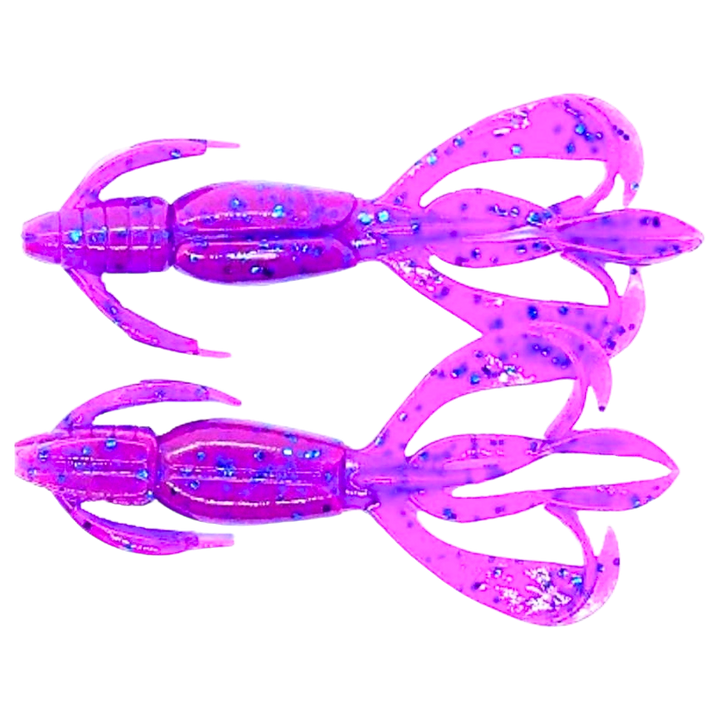 Keitech Crazy Flapper Jigi 2.8" Purple Blue Heaven ylä- ja alapuolelta