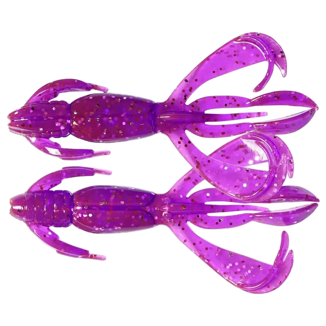 Keitech Crazy Flapper Jigi 2" Purple Chameleon/Silver FLK ylä- ja alapuolelta