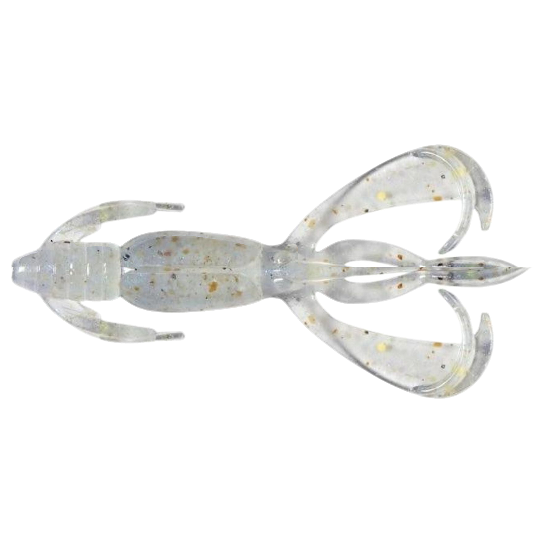 Keitech Crazy Flapper Jigi 2" Sexy Shad alapuolelta, pää vasemmalla