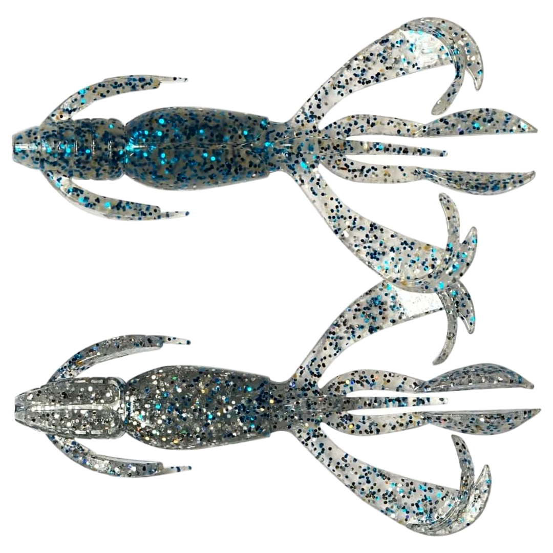 Keitech Crazy Flapper Jigi 3.6" Blue Sardine ylä- ja alapuolelta