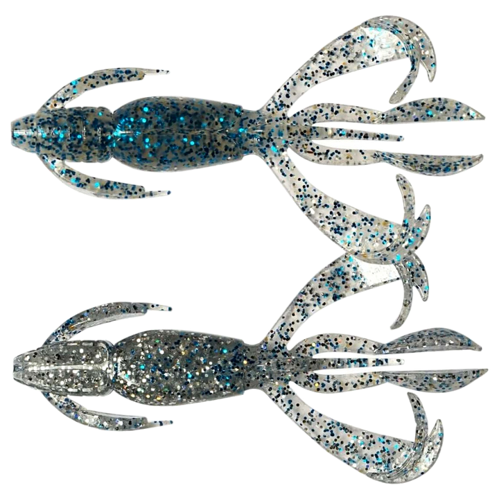 Keitech Crazy Flapper Jigi 3.6" Blue Sardine ylä- ja alapuolelta