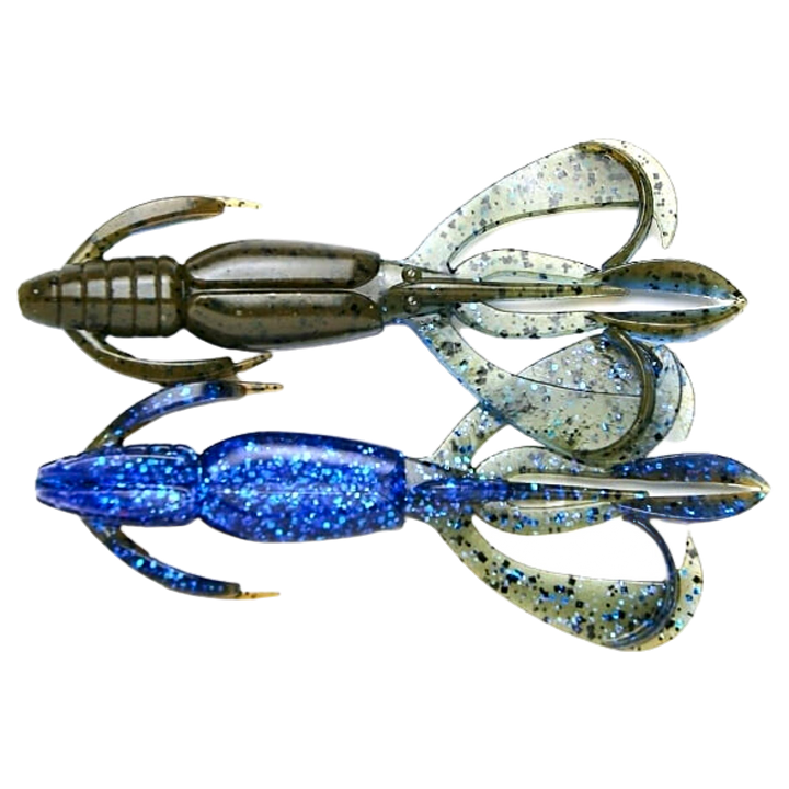Keitech Crazy Flapper Jigi 3.6" Okeechobee Craw ylä- ja alapuolelta
