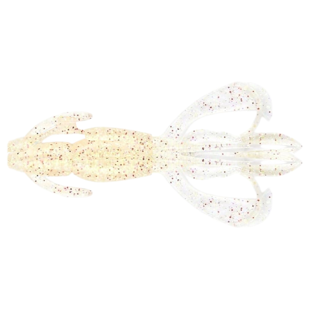 Keitech Crazy Flapper Jigi 4.4" Crystal Flash alapuolelta, pää vasemmalla