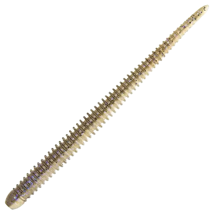 Keitech Easy Shaker Jigi 2.5", väri Electric Shad: harmaanruskea selkä, vaalea kylki ja violetit hileet