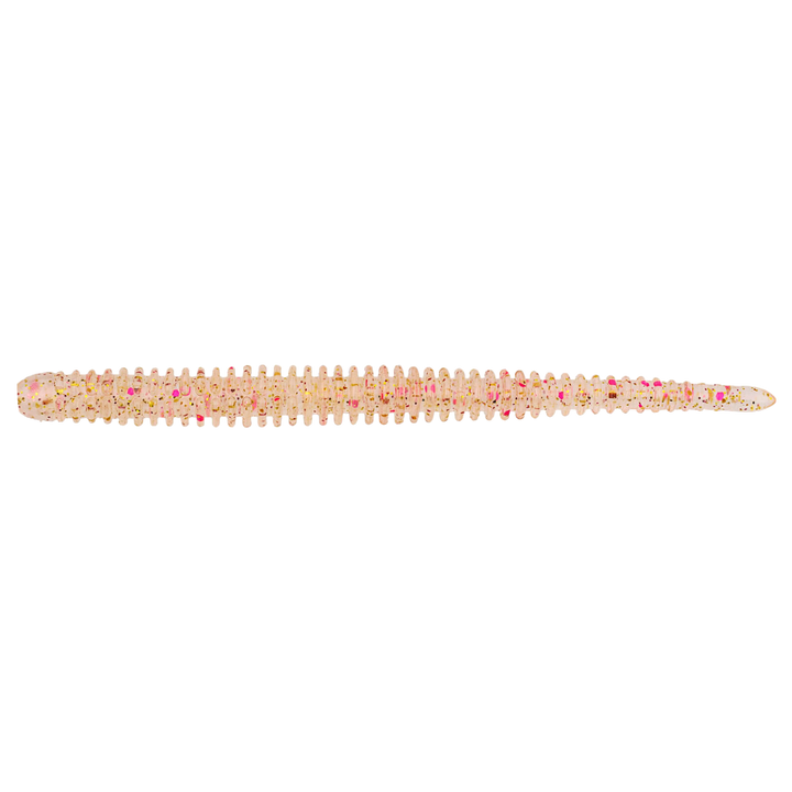 Keitech Easy Shaker Jigi 3.5" Champagne Pink sivulta, pää vasemmalla