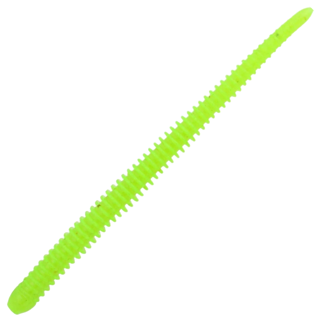 Keitech Easy Shaker Jigi 3.5", väri Clear Chartreuse Glow: läpikuultava kellanvihreä runko