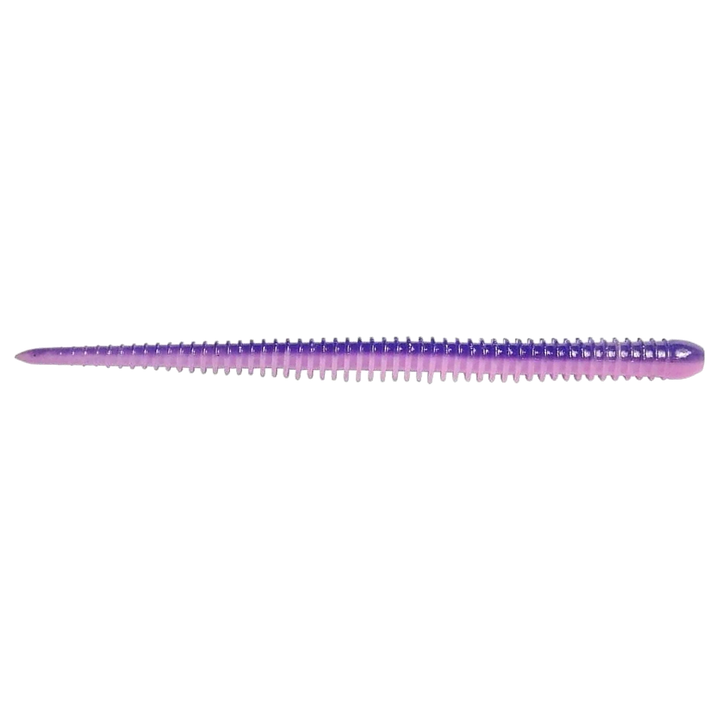 Keitech Easy Shaker Jigi 4.5" Bubblegum Grape sivulta, pää oikealla