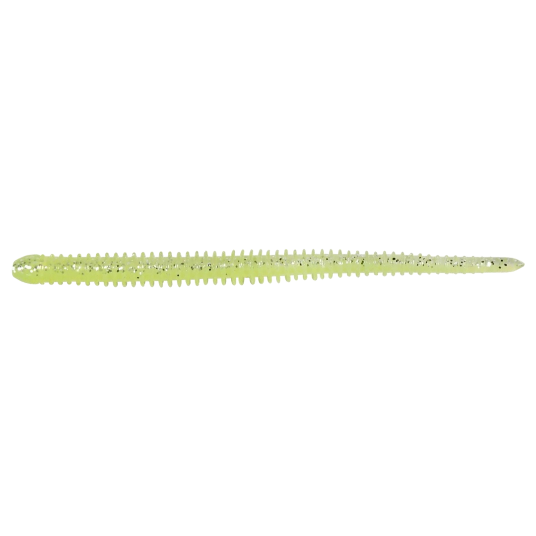 Keitech Easy Shaker Jigi 4.5" Chartreuse Ice sivulta, pää vasemmalla