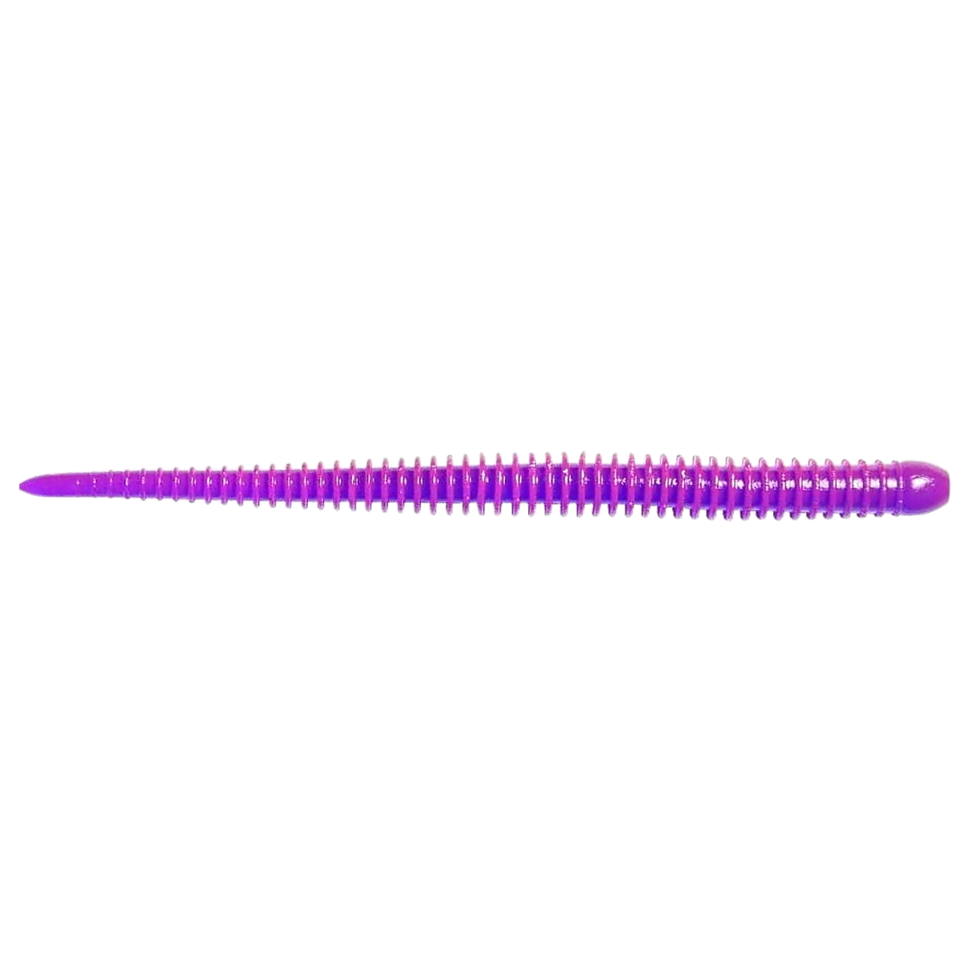Keitech Easy Shaker Jigi 4.5" Purple Chameleon sivulta, pää oikealla