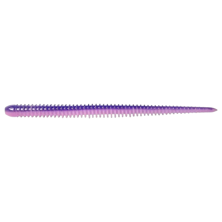 Keitech Easy Shaker Jigi 5.5" Bubblegum Grape sivulta, pää vasemmalla