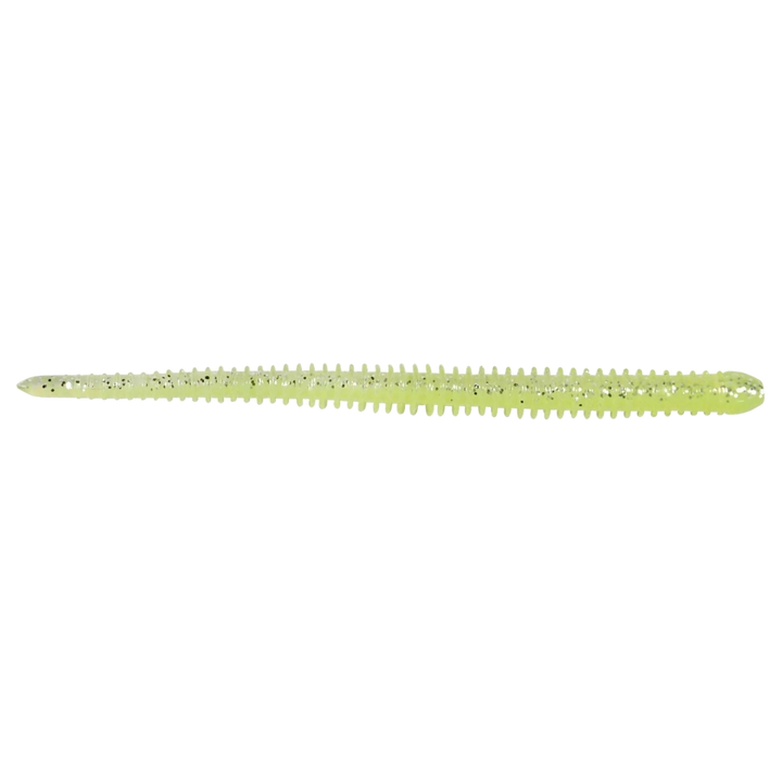 Keitech Easy Shaker Jigi 5.5" Chartreuse Ice sivulta, pää oikealla