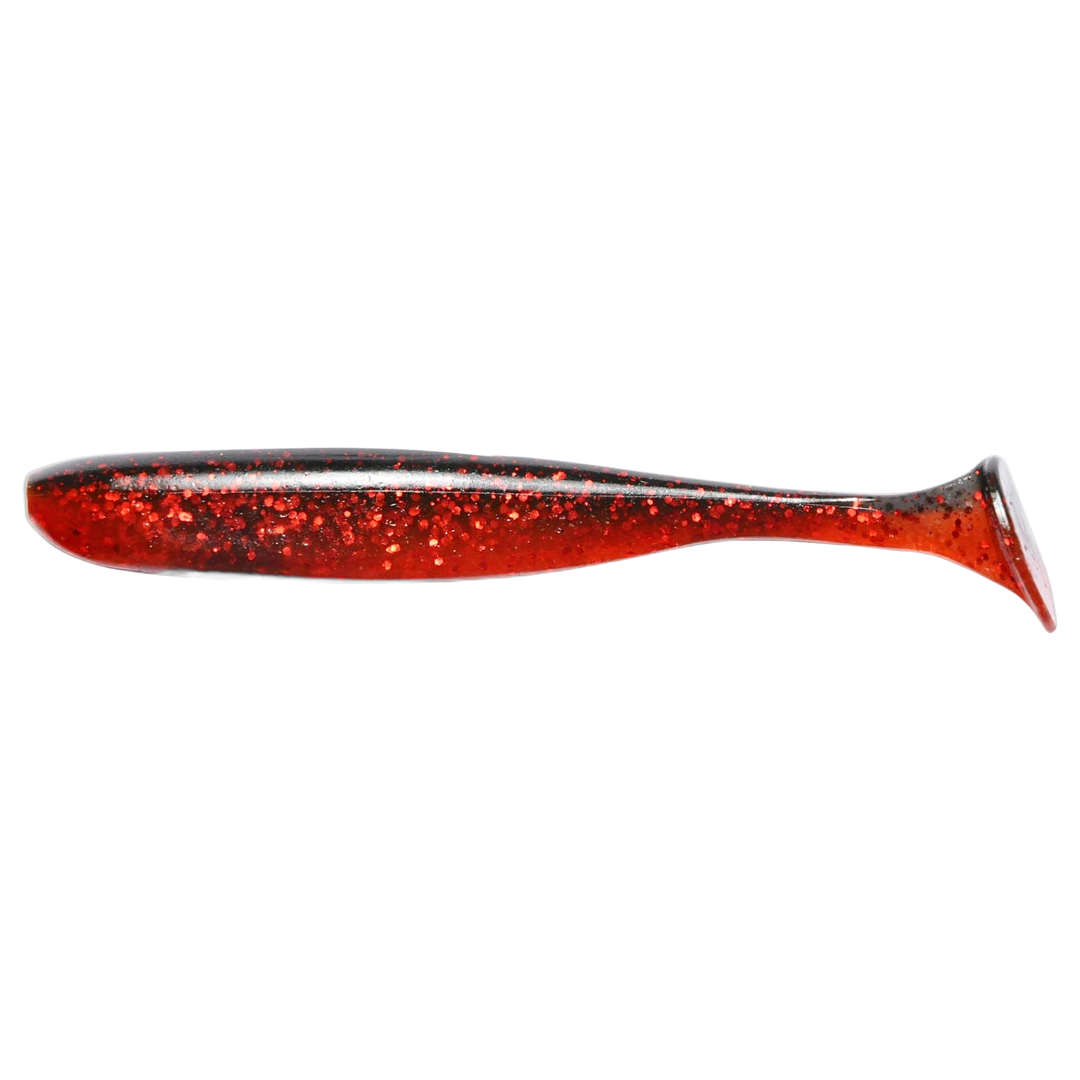 Keitech Easy Shiner Jigi 2" Black Cherry sivulta, pää vasemmalla