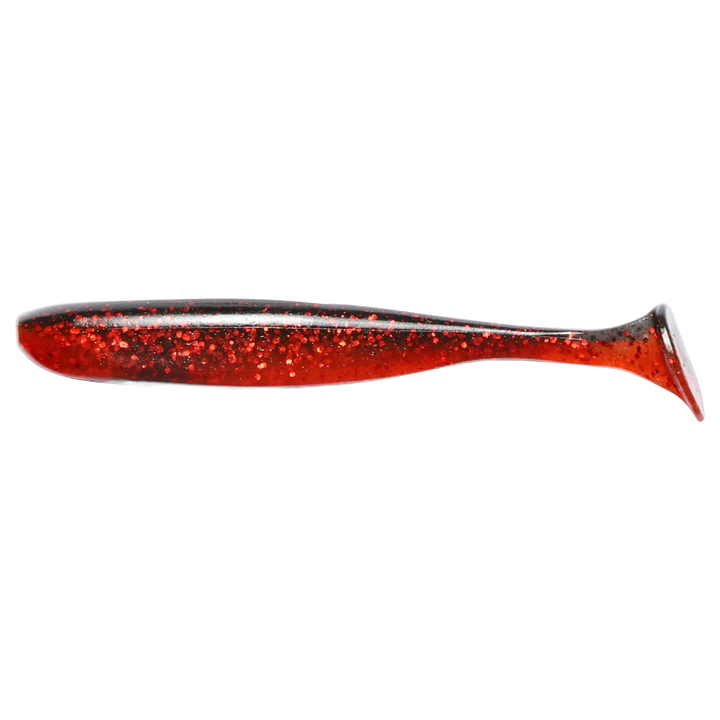 Keitech Easy Shiner Jigi 2" Black Cherry sivulta, pää vasemmalla