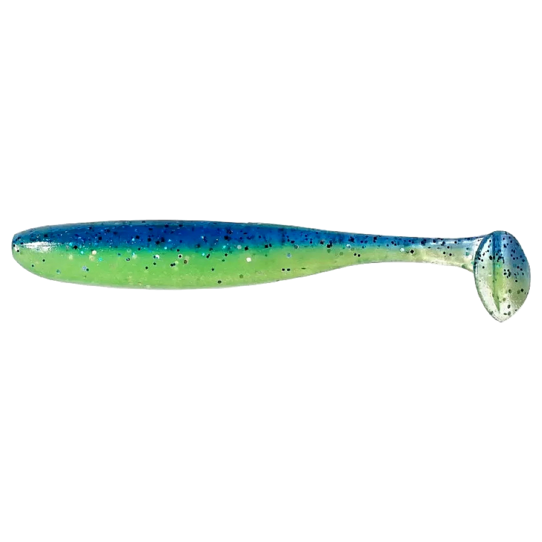 Keitech Easy Shiner Jigi 2" Blue X Chart sivulta, pää vasemmalla