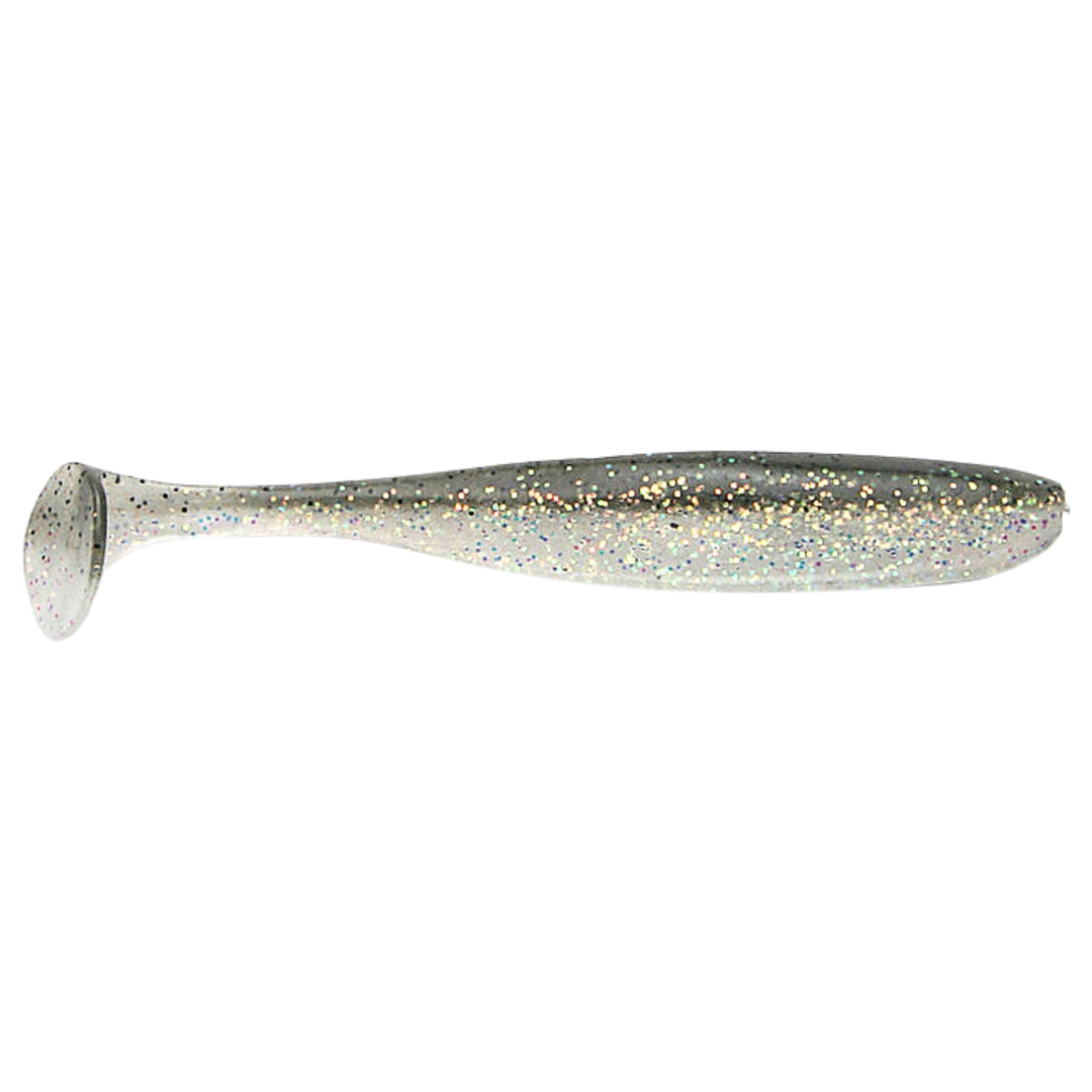 Keitech Easy Shiner Jigi 2" Crystal Shad sivulta, pää oikealla