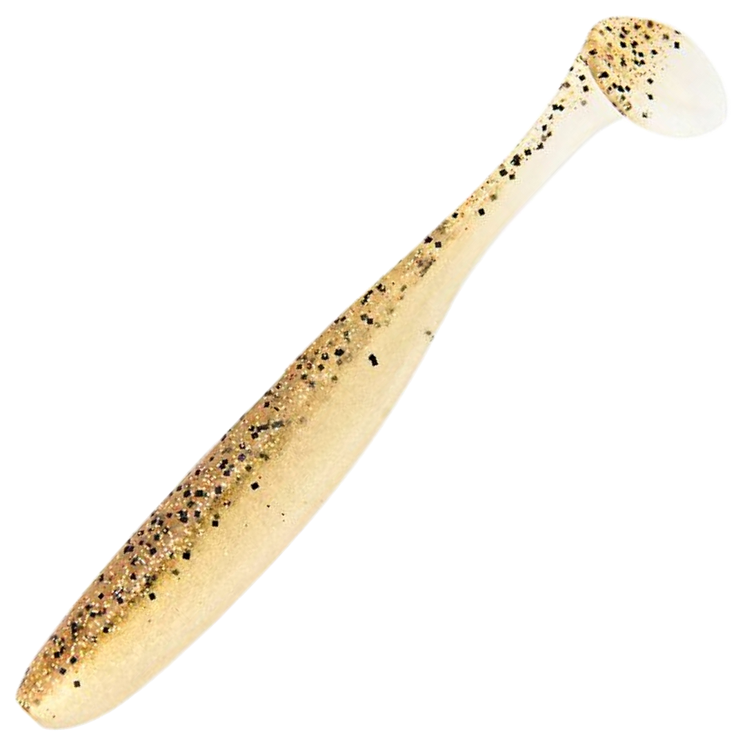 Keitech Easy Shiner Jigi 2", väri Golden Shiner: kullanruskea selkä, vaalea vatsa ja mustat pilkut