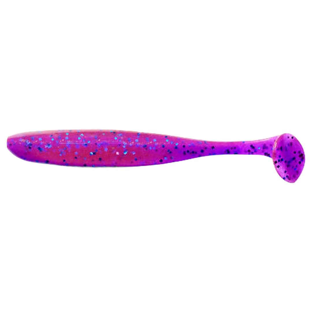 Keitech Easy Shiner Jigi 2" Purple Blue Heaven sivulta, pää vasemmalla
