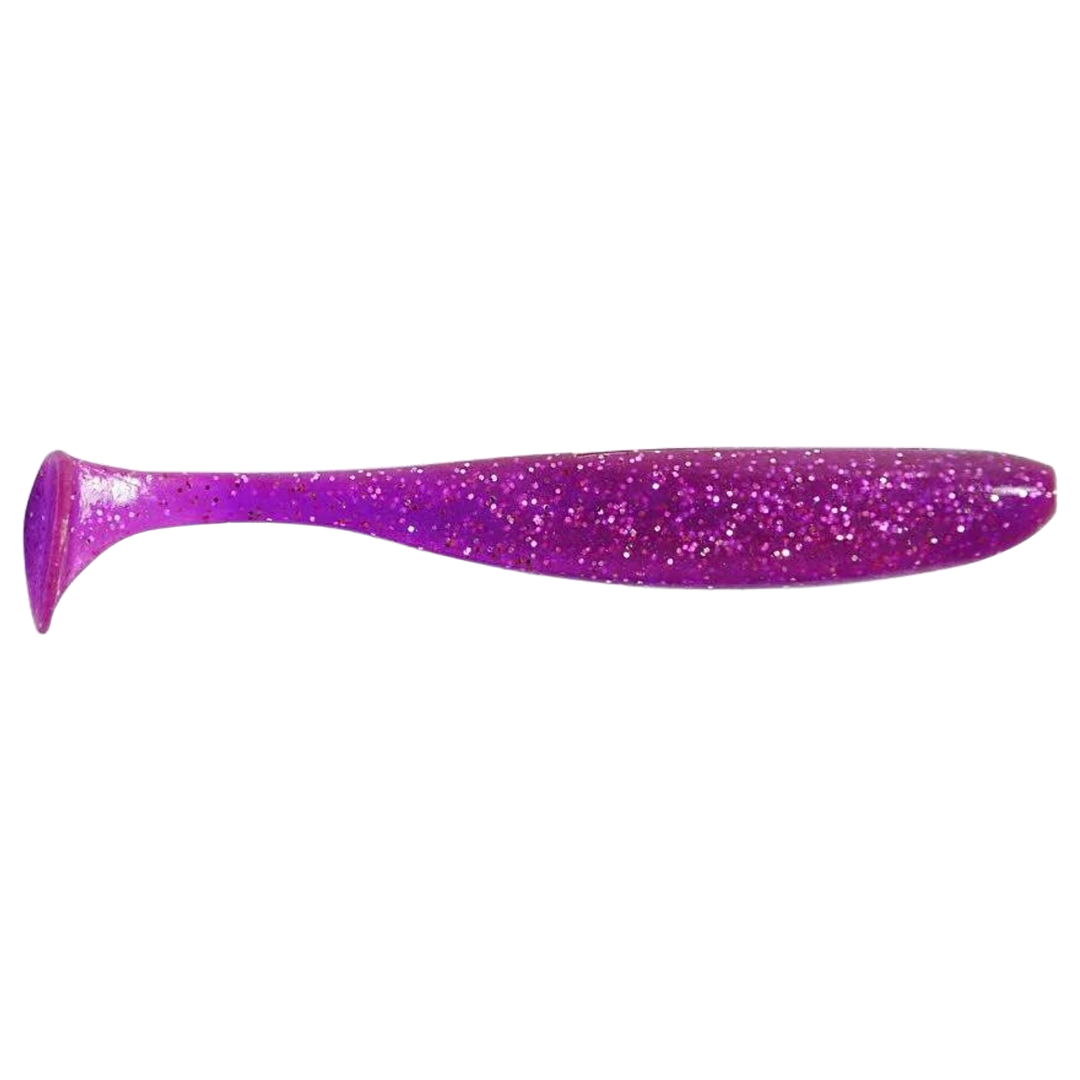 Keitech Easy Shiner Jigi 2" Purple Chameleon/Silver FLK sivulta, pää oikealla