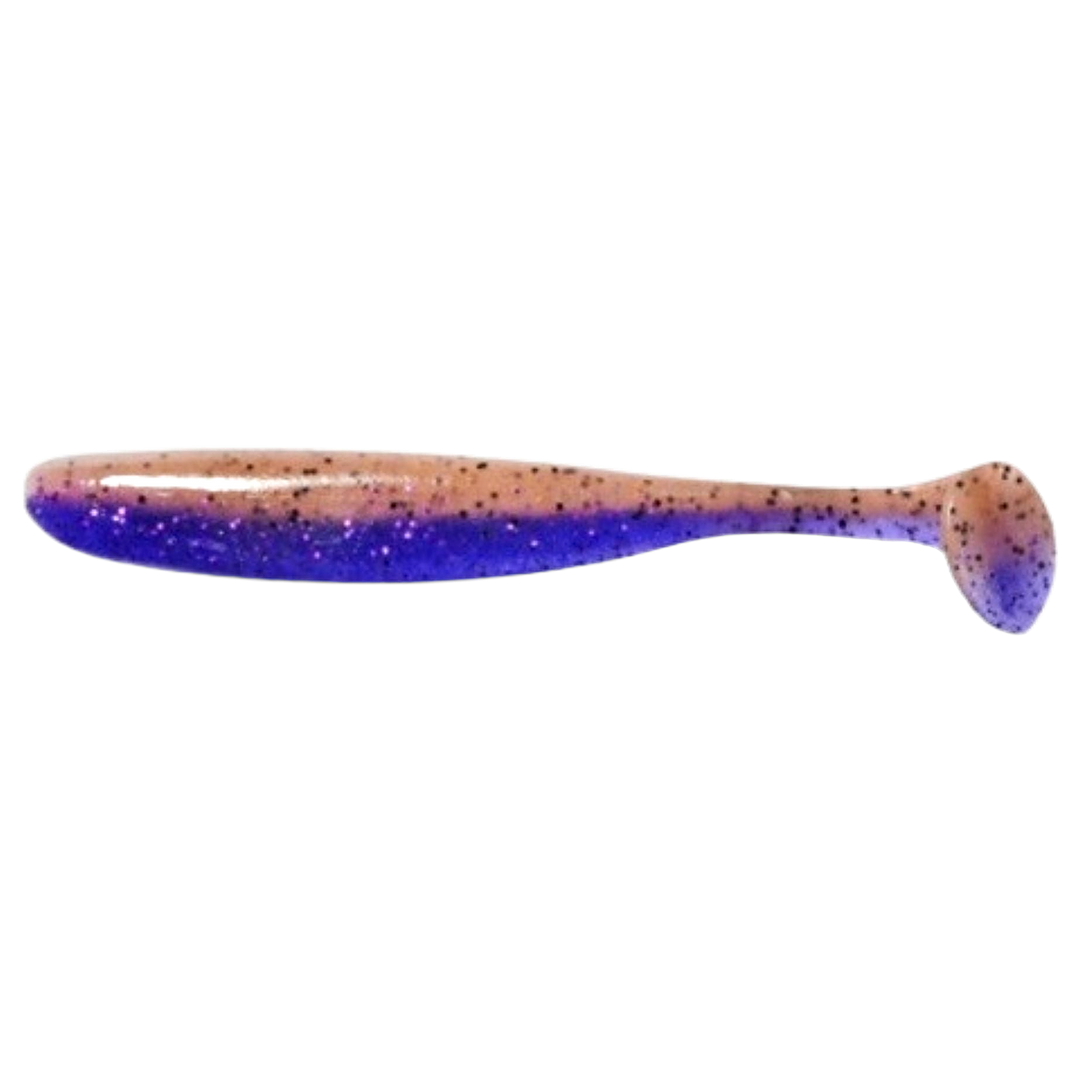 Keitech Easy Shiner Jigi 2" Purple Jerry sivulta, pää vasemmalla