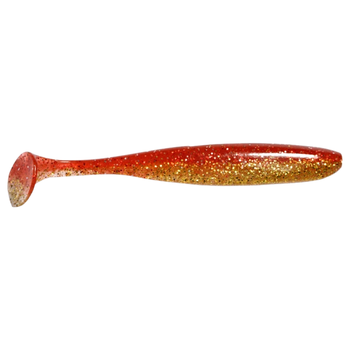 Keitech Easy Shiner Jigi 2" Red Gold sivulta, pää oikealla