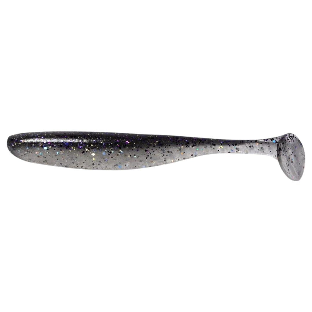 Keitech Easy Shiner Jigi 2" Smoke Shiner sivulta, pää vasemmalla