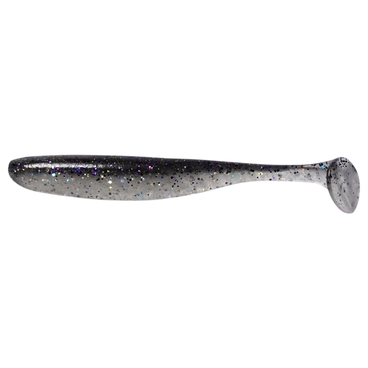 Keitech Easy Shiner Jigi 2" Smoke Shiner sivulta, pää vasemmalla