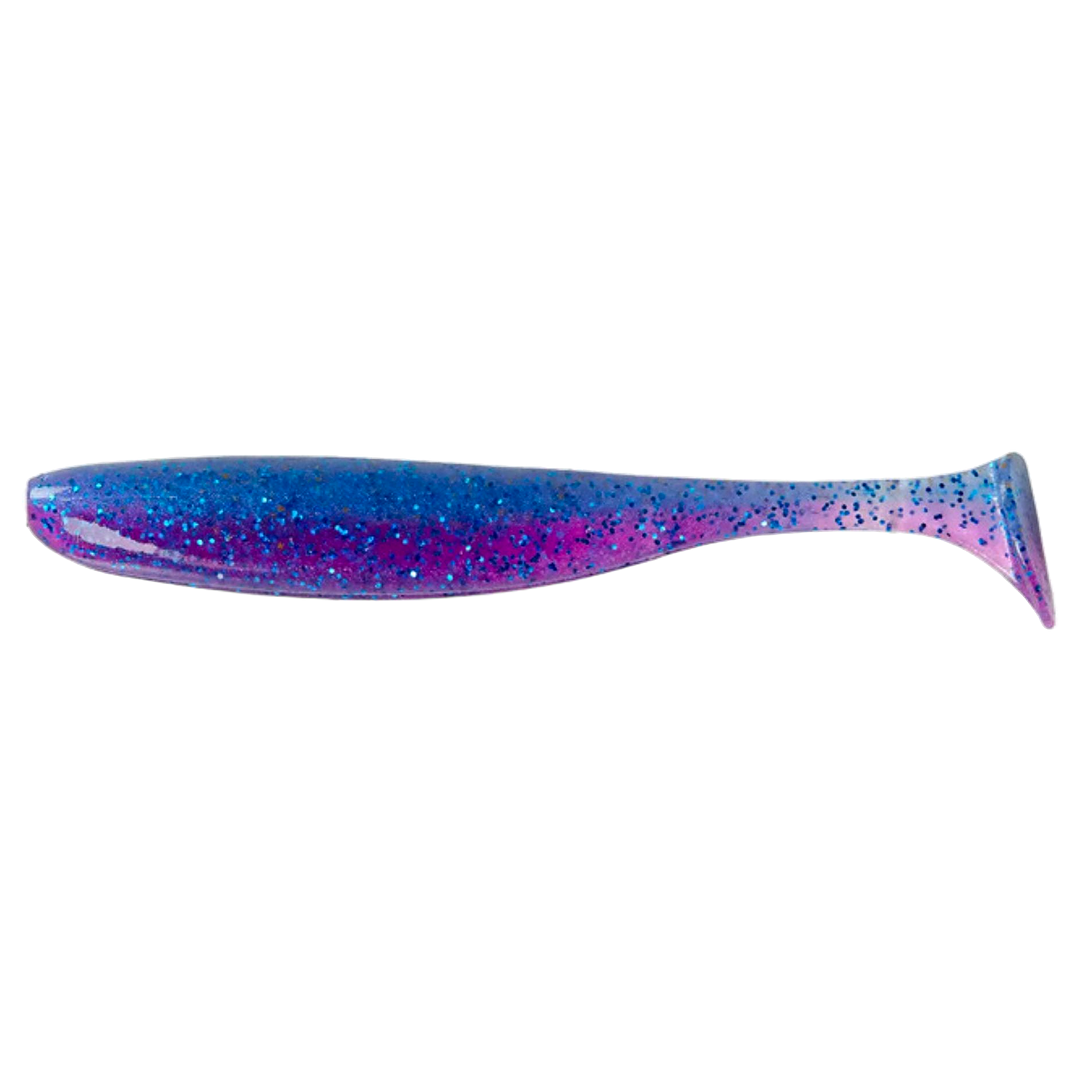 Keitech Easy Shiner Jigi 3" Clear Morning Dawn Blue FLK sivulta, pää vasemmalla