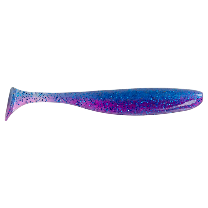 Keitech Easy Shiner Jigi 3" Clear Morning Dawn Blue FLK sivulta, pää oikealla