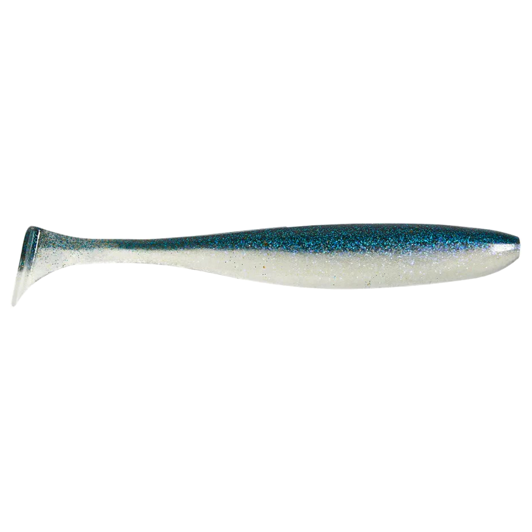 Keitech Easy Shiner Jigi 3" Electric Silver Shiner sivulta, pää oikealla