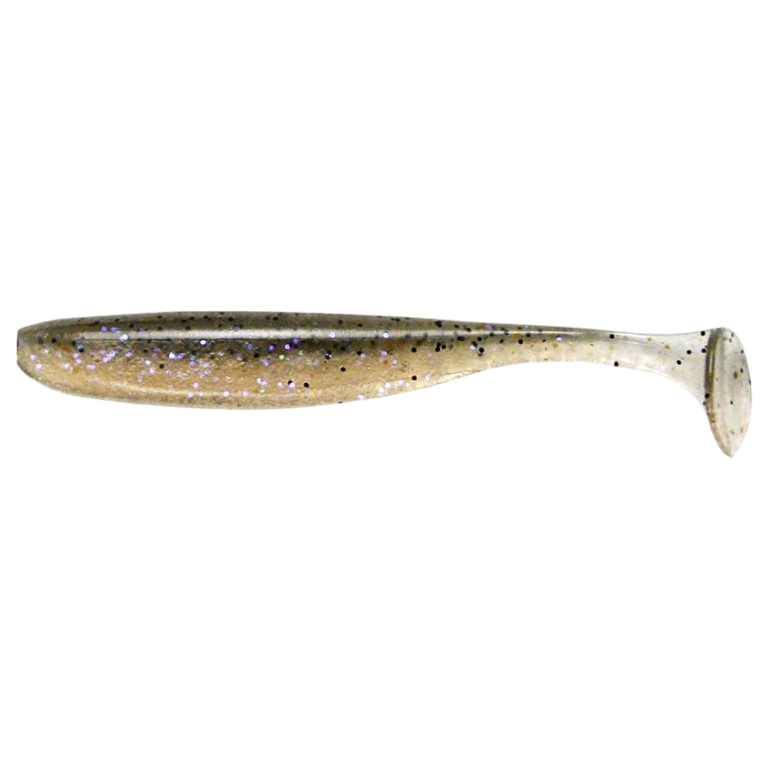 Keitech Easy Shiner Jigi 3" Electric Smoke Craw sivulta, pää vasemmalla