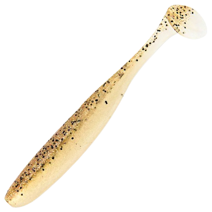 Keitech Easy Shiner Jigi 3", väri Golden Shiner: kullanruskea selkä, vaalea vatsa ja mustat pilkut