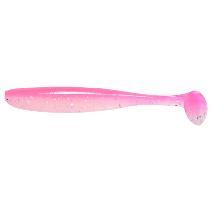 Keitech Easy Shiner Jigi 3" Pink Glow sivulta, pää vasemmalla