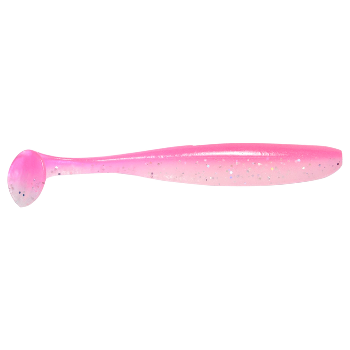 Keitech Easy Shiner Jigi 3" Pink Glow sivulta, pää oikealla