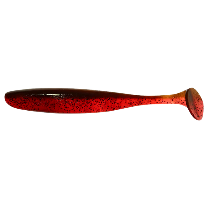 Keitech Easy Shiner Jigi 3" Scuppernong Red sivulta, pää vasemmalla