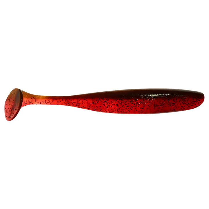 Keitech Easy Shiner Jigi 3" Scuppernong Red sivulta, pää oikealla