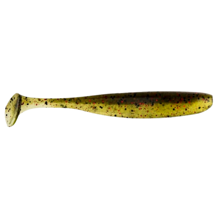 Keitech Easy Shiner Jigi 3" Watermelon PP Red sivulta, pää oikealla