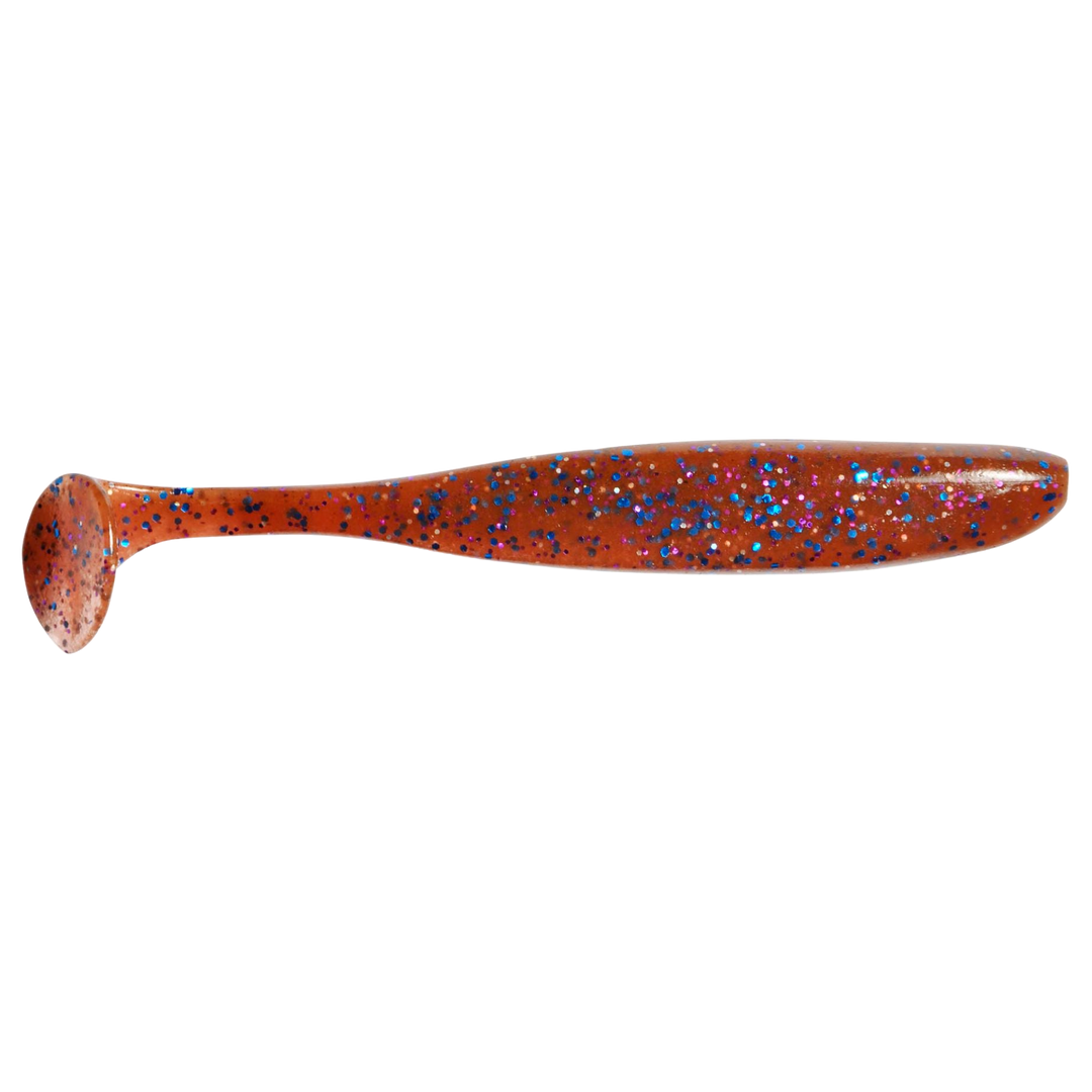 Keitech Easy Shiner Jigi 3.5" Berry Mix sivulta, pää oikealla
