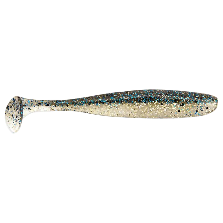 Keitech Easy Shiner Jigi 3.5" Bluegill Flash sivulta, pää oikealla
