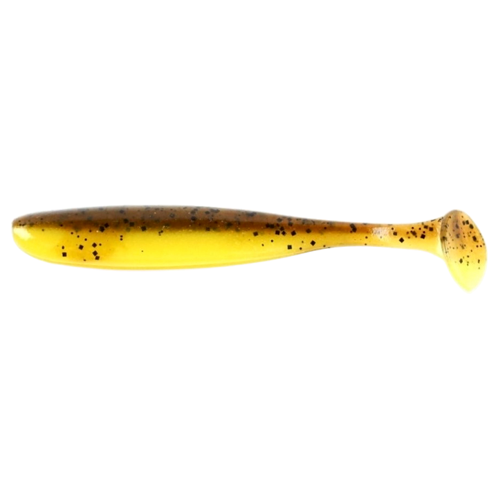 Keitech Easy Shiner Jigi 3.5" Bumble Bee sivulta, pää vasemmalla