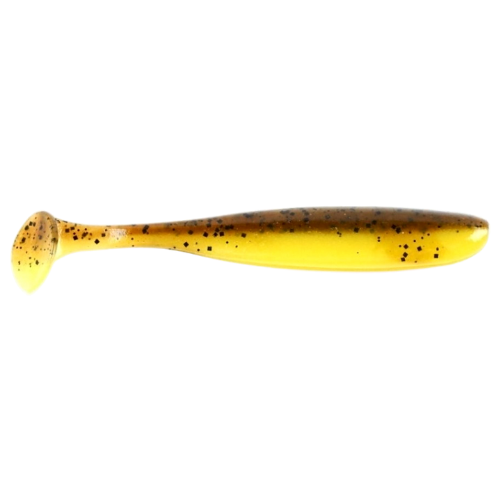 Keitech Easy Shiner Jigi 3.5" Bumble Bee sivulta, pää oikealla