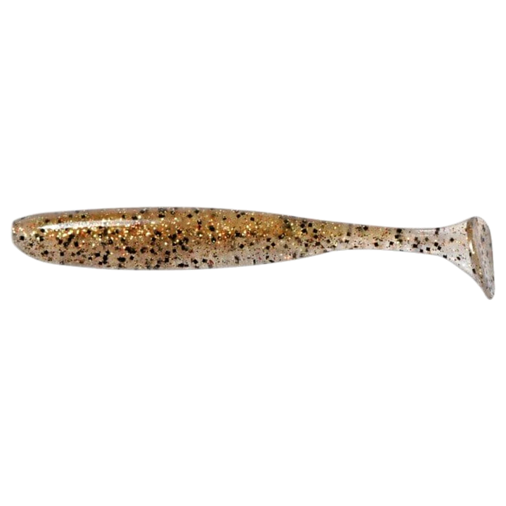 Keitech Easy Shiner Jigi 3.5" Gold Shad sivulta, pää vasemmalla